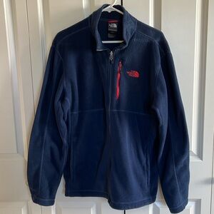 Pre-Owned Like New Men’s “North Face” Navy Blue Front Full Zipper Fleece Jacket